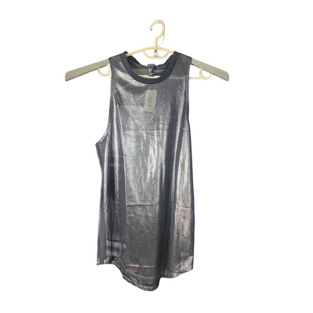 Forever 21 Gun Metal Metallic Tank NWT Men's Small